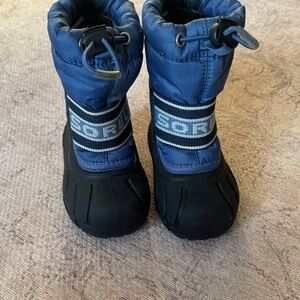 Sorel Kids' Black and Blue Snow Boots